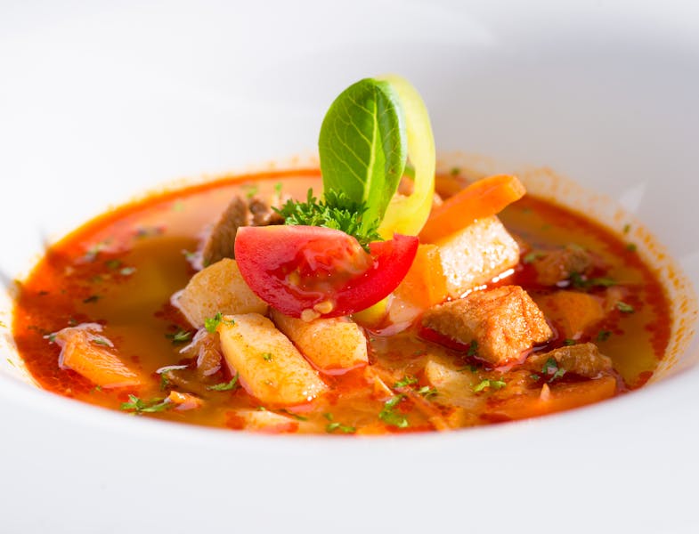 Tomato Basil Soup bowl at Cafe Rio