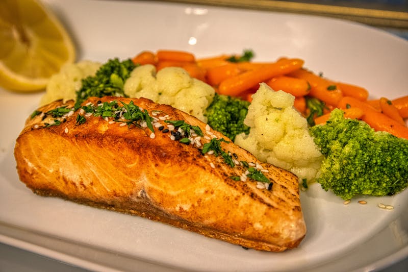Grilled Salmon main dish at Cafe Rio
